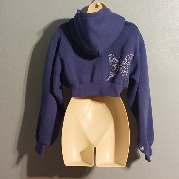 Balance vitality athletica hi front low back cropped purple hoodie - Picture 14 of 17